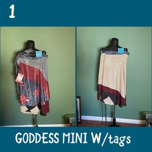 ✨3 for $60✨DARN GOOD YARN Reversible Sari Wrap Skirt  Plus Size Goddess Mini NWT